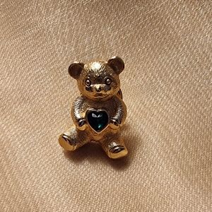 Avon Vintage Emerald Teddy Bear Brooch